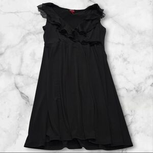 Merona Black LBD Ruffled Sleeveless Dress Size Small (S) A86